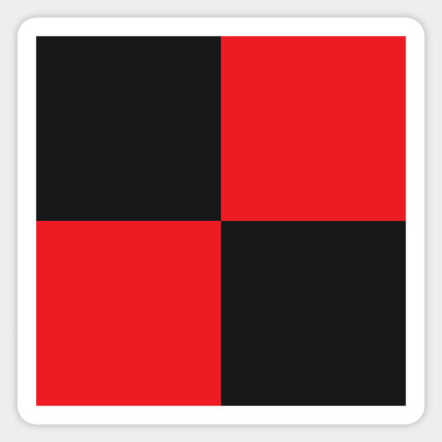 Bournemouth Red and Black Checkered Fan Flag Sticker by Culture-Factory